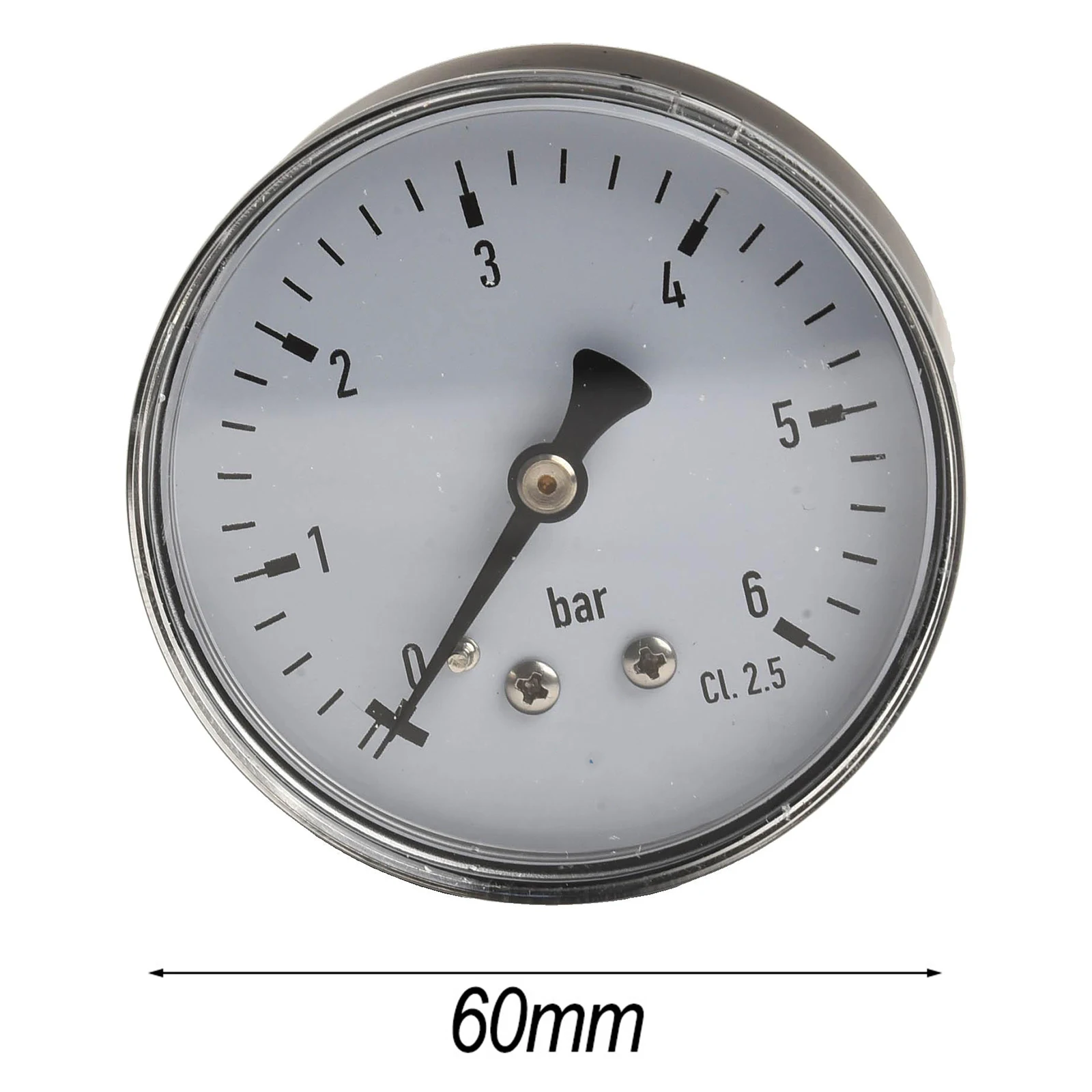 1pc Air Pressure Gauge 0-6 Bar Water Pressure Measuring Gauge 1/4 Inch Brass Connection For Water Compressed Air Pressure Gauge