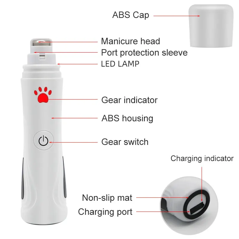 Electric Pet Nail Clipper Portable Dog And Cat Nail Cleaning Machine Portable Pet Dog Nail Machine