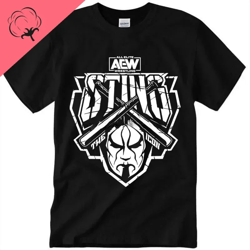 Aew Sting Unisex 100%cotton t Shirt “the Icon” Bought @ Live Show Ready men clothing