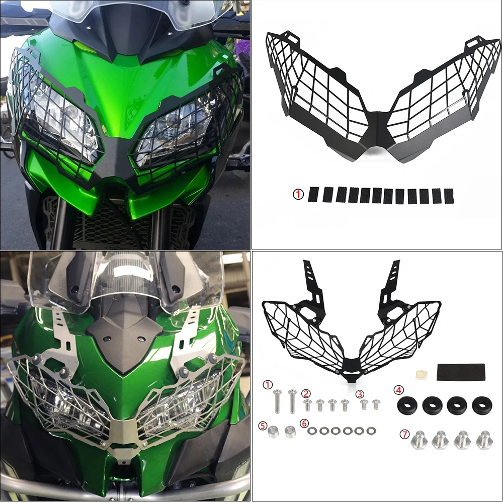 

Versys 1000 Headlight Guard Grille Cover For KAWASAKI Versys1000 KLE 1000 KLE1000 2015 2016 2017 2018 2019 2020 2021 2022 2023