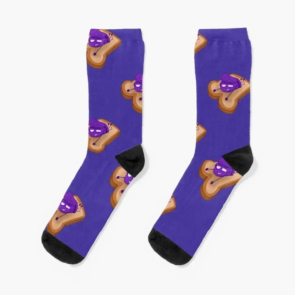 

Purple Guy on Toast Socks designer gym New year's heated Women's Socks Men's kids Crossfit custom Socks Women's Men's