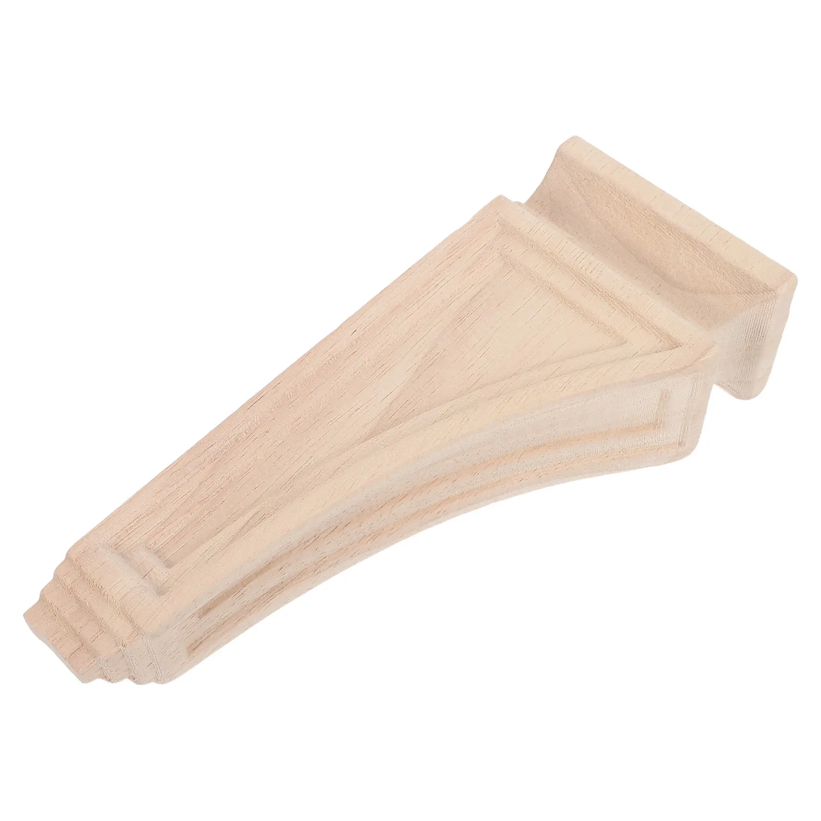Wood Corbel Unfinished Wooden Shelf Bracket Paintable Floating Wall L-Shaped Bracket for Fireplace Mantel Countertop Doorway