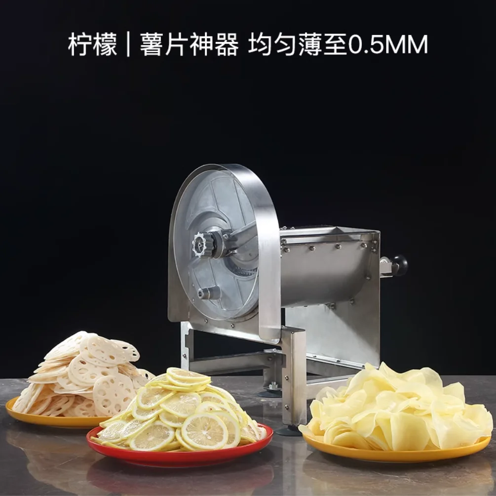 Commercial Stainless Steel Slicer: Perfect for Thinly Slicing Garlic, Lemon & Fruits  slicing machine