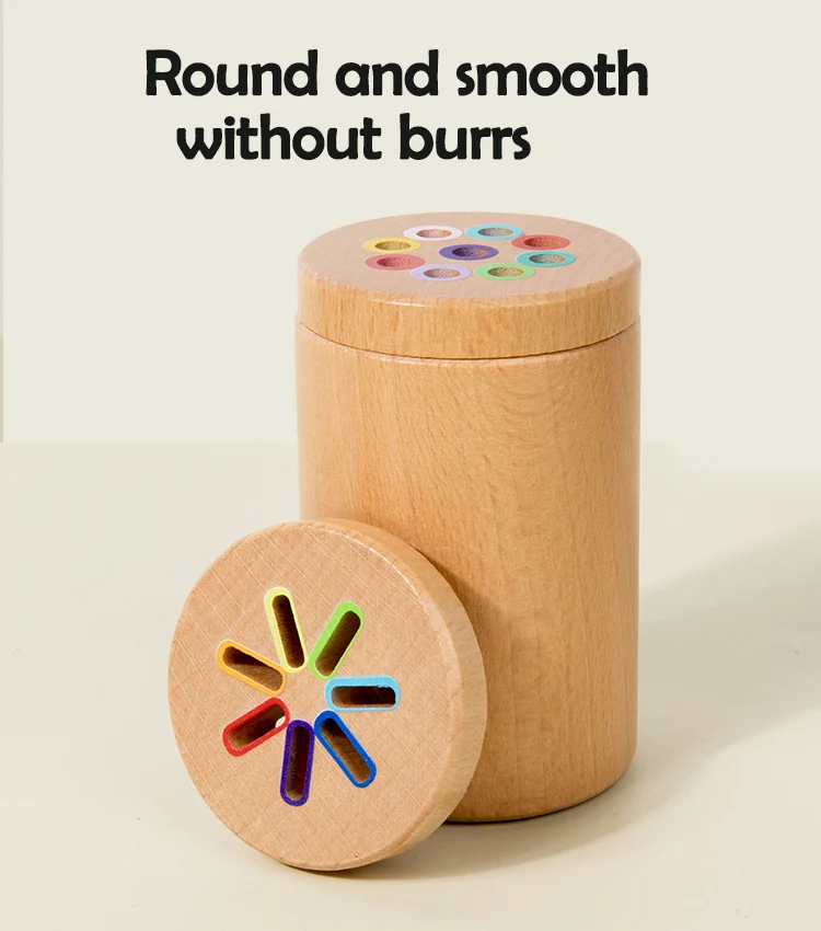 Montessori Spielzeug Holz Farbe Sortierung Spielzeug Feinmotorik Sensorische Matching Spiele Pädagogisches Kind Spielzeug Für 1-3 Jahre alt 3 + Geschenk – Detail 14