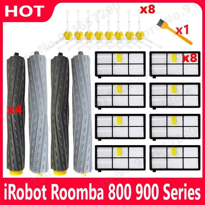 หลักแปรงด้านข้าง Hepa Filter สำหรับ IRobot Roomba 800 900 Series 860 870 880 890 960 966 980ชิ้นส่วนหุ่นยนต์เครื่องดูดฝุ่นอุปกรณ์เสริม