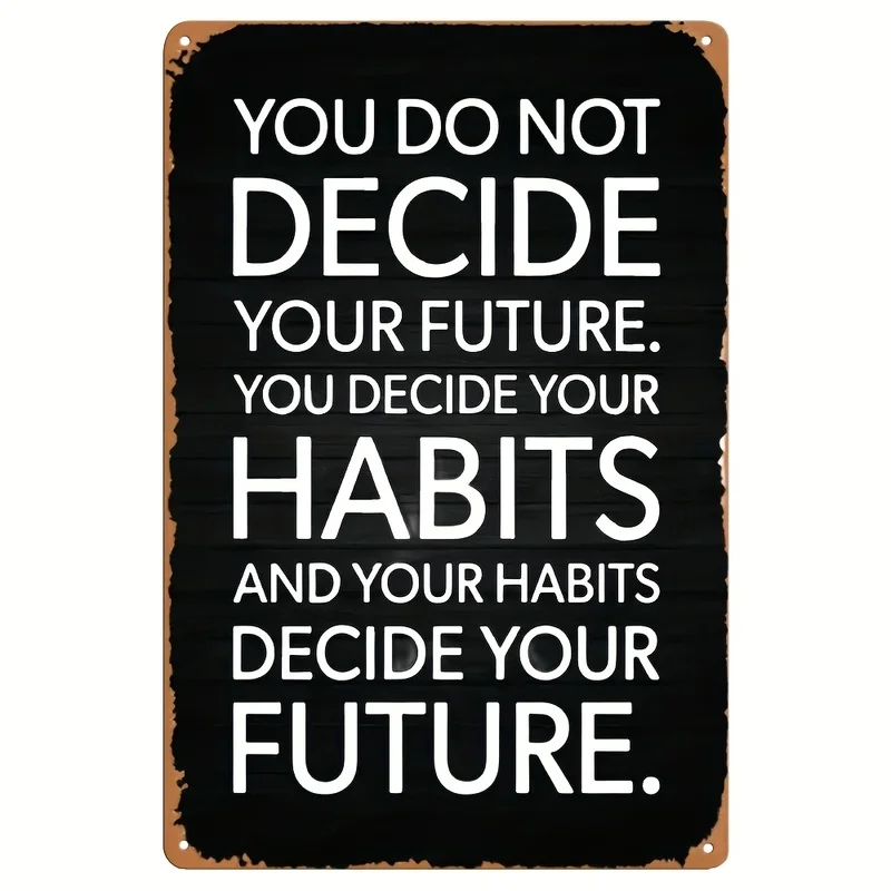 1Pc Inspirational Quote Metal Wall Plaque 