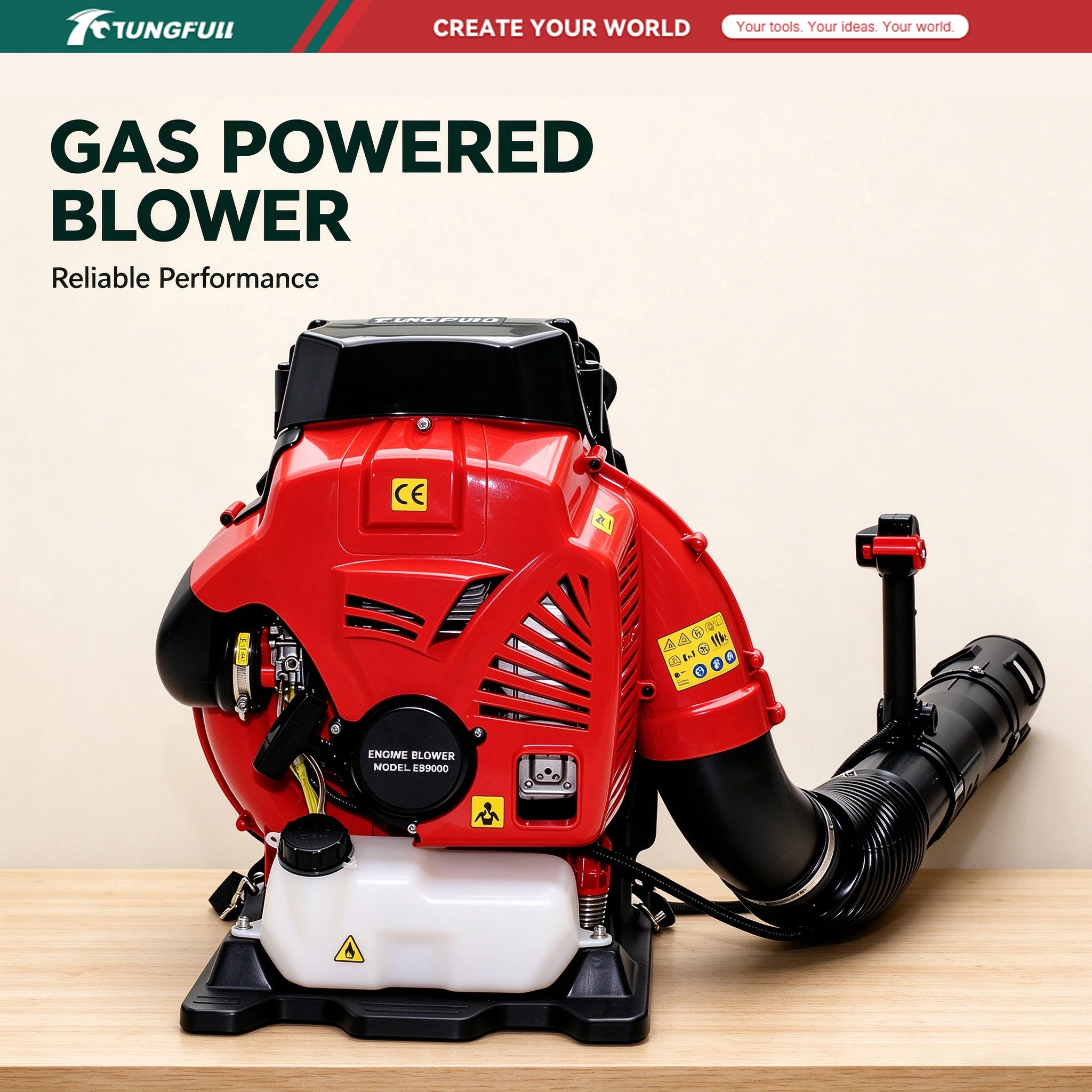 Backpack Gas Powered Leaf Blower 2.7kW Powerful Air Blower 190 MPH 784 CFM for Garden Yard Lawn Leaf Snow Dust Cleaning Machine