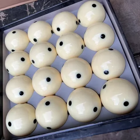 

57.2mm Pool Table Game Six Black Dots Billiards Cue Ball,Training Cue Ball Spot Billiard White Ball Set for Billiard Table
