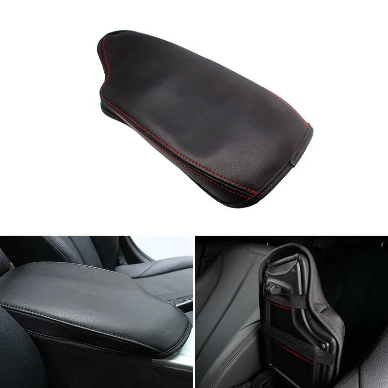Car Styling Center Console Armrest Box Cover Microfiber Leather Trim For BMW F30 2013 2014 2015 2016 2017 2018 Bandage Style