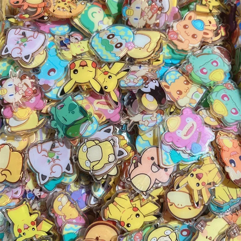 Pokemon Acrylic DIY Patch Kawaii Pendant Special-shaped Cutting Anime Cartoon Double-sided Printing Keychain Hairpin Material