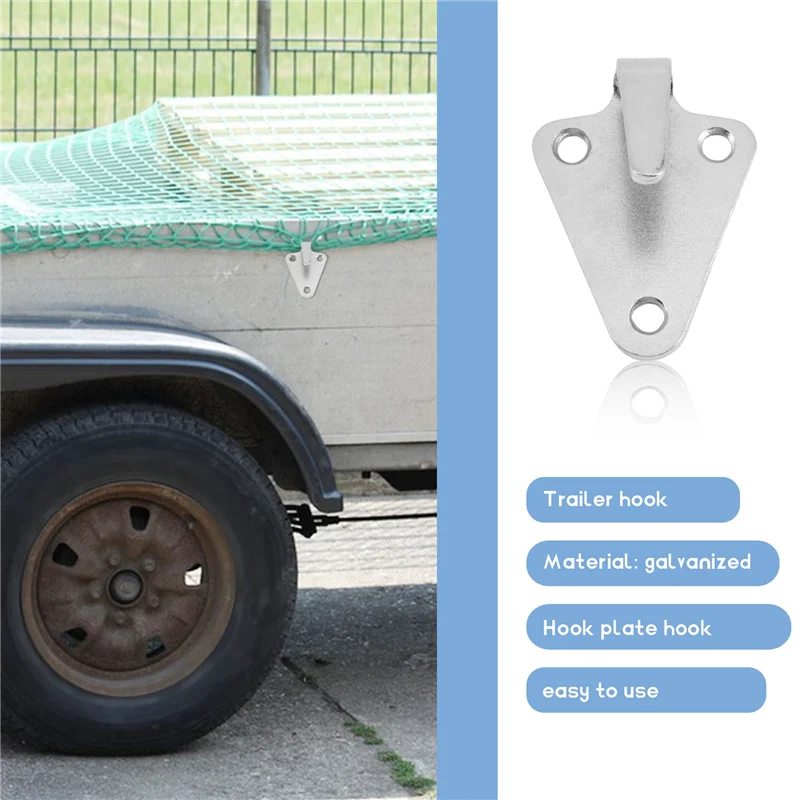 

10 шт., водонепроницаемый брезентовый крючок с тремя отверстиями, соединительный сетчатый крючок для прицепа, крючок с железной пластиной, подходит для прицепов-Y79A