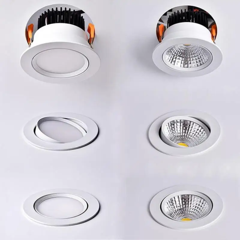 Możliwość przyciemniania oświetlenie Led typu Downlight sufit punktowy 3w 5w 7w 9w 12w 15w 18w AC85-230V oświetlenie wpuszczane oświetlenie