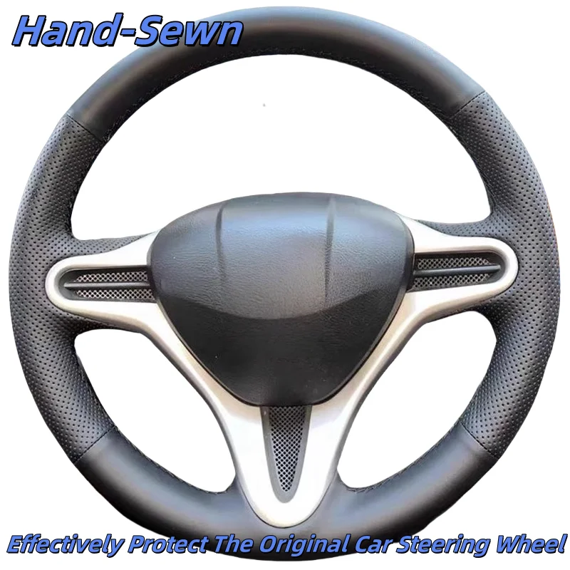

Car Steering Wheel Cover Hand-Sewn Microfiber Leather For Honda Fit City 2009-2013 Jazz 2009-2013 Car Interior Accessories