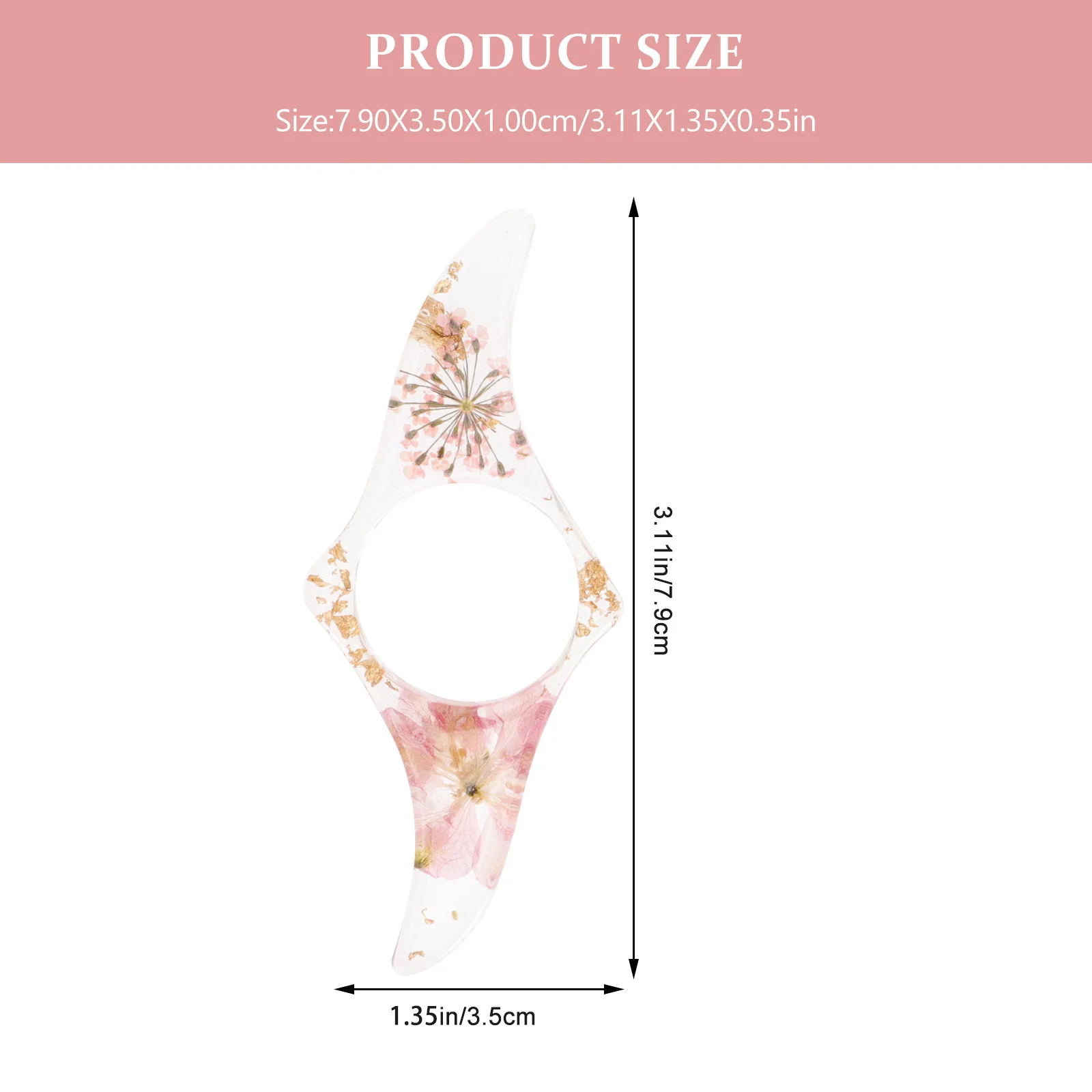 2Pcs Buch Seite Halter Transparent Blume Daumen Ring Praktische Lesen Zubehör Seite Drücken Unterstützung