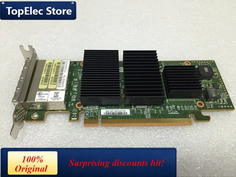 TopElec SAS 9202-16e 16-Port PCI-E 6Gb SAS / SATA Controller WPXP6 adapter card
