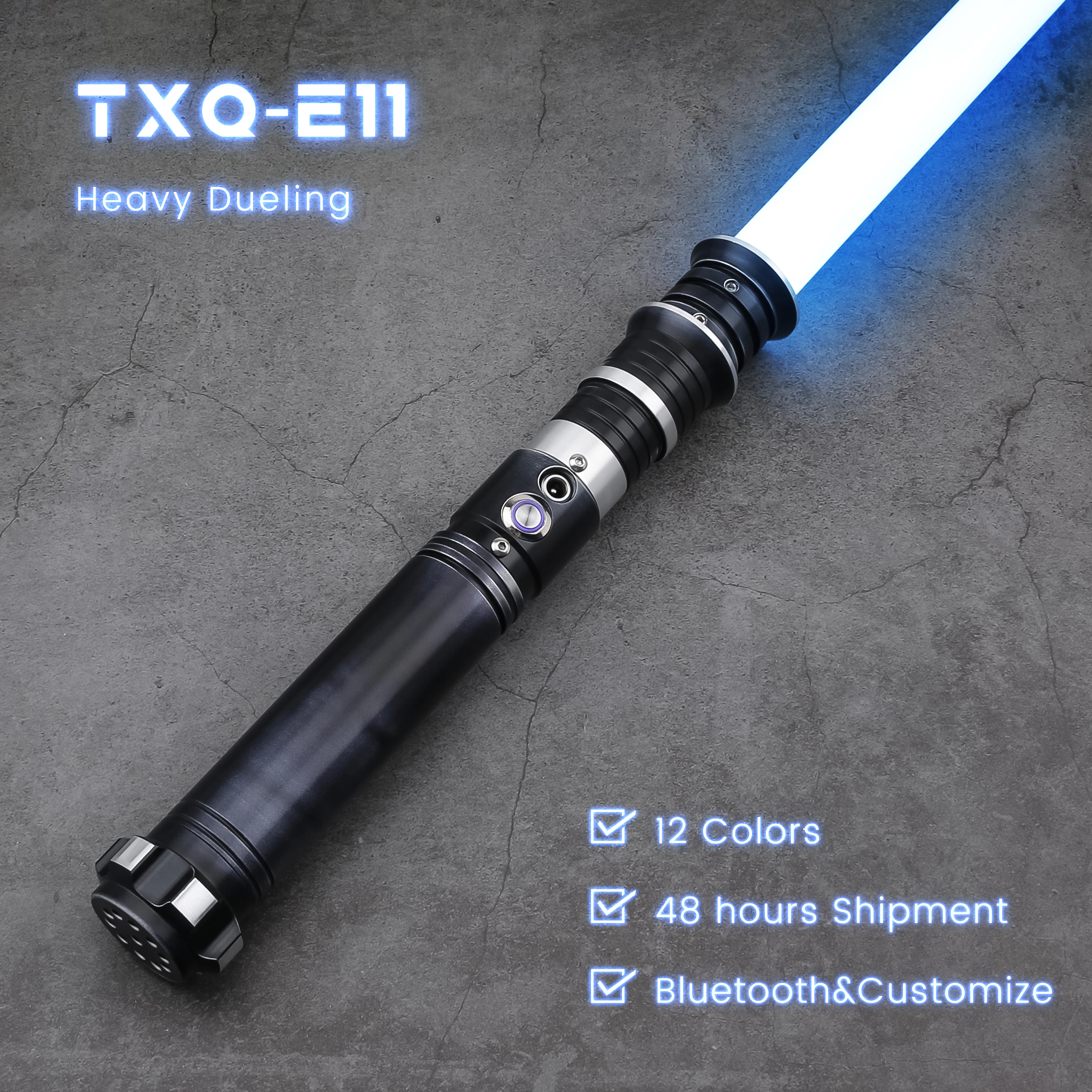 TXQSABER-sable de luz RGB con empuñadura de Metal, espada láser de combate de oscilación suave, láser Jedi, juguetes de regalo para Cosplay para