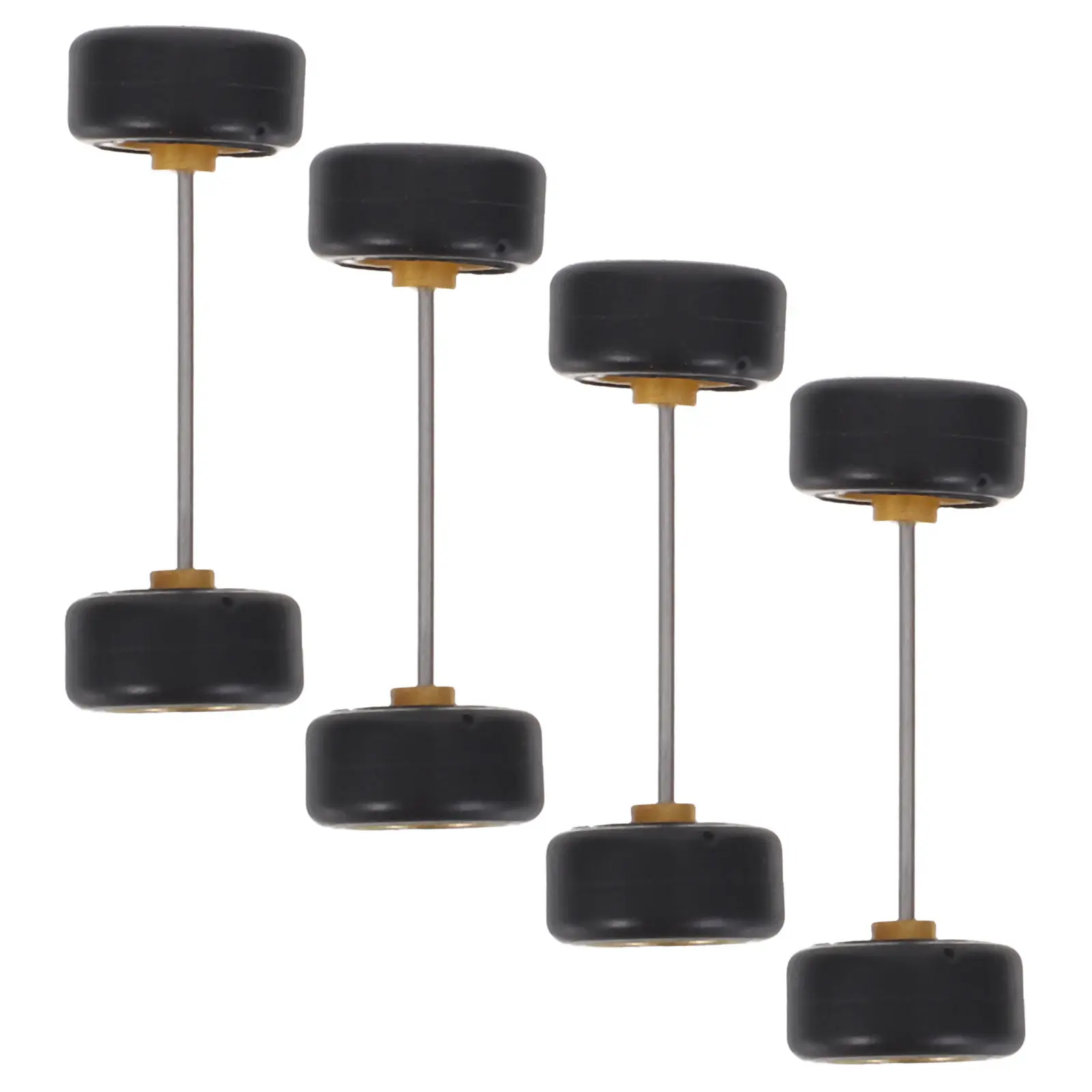 8 pcs Car Tires Rubber Rc Wheels Replacement Halloween Christmas New Year Plastic Roller Wheel Engineering Student Axle