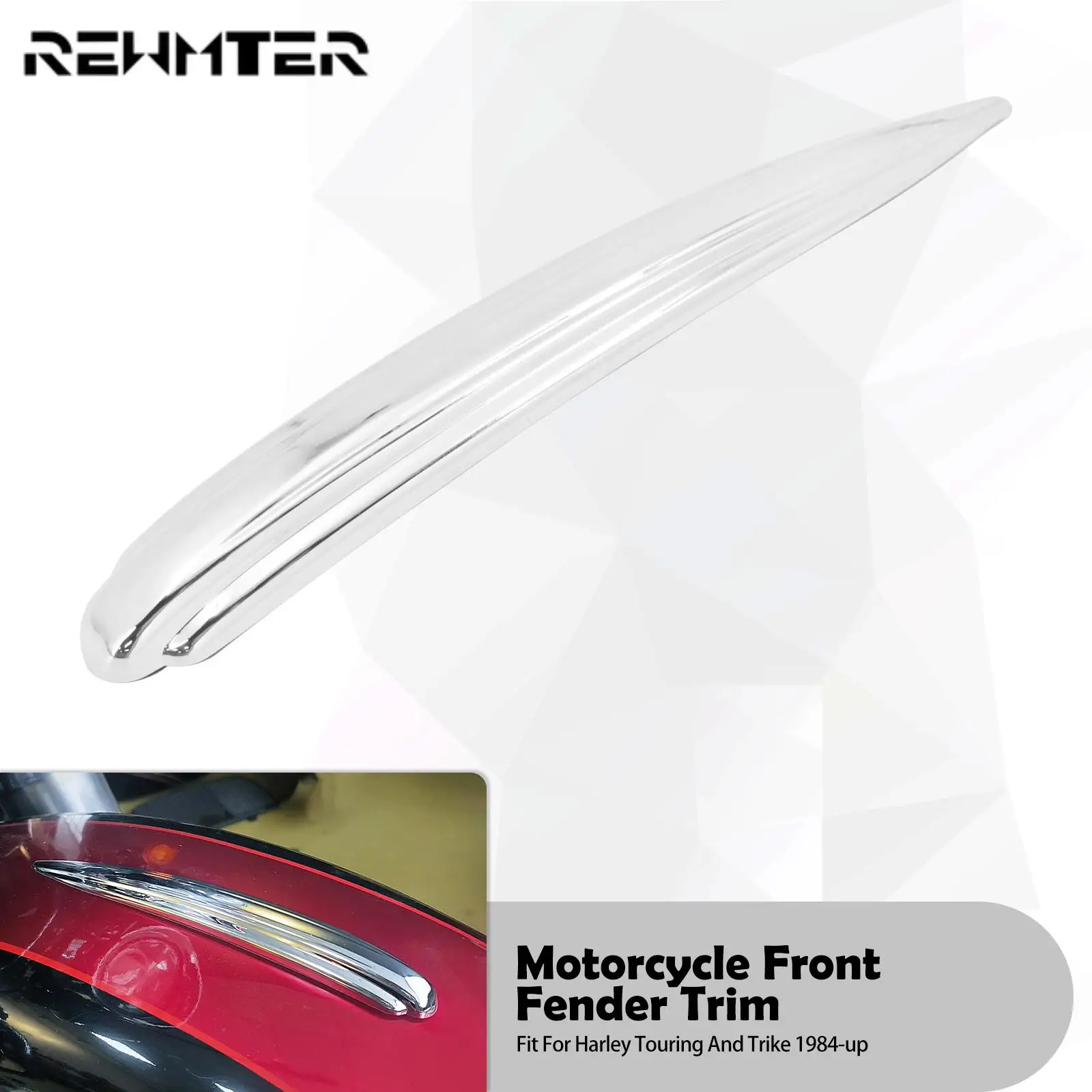 

Motorcycle Chrome Front Fender Trim For Harley Softail FLHC FLDE 2018-2023 Touring Street Road Glide FLHX FLTRX FLHR 1984-23 ABS