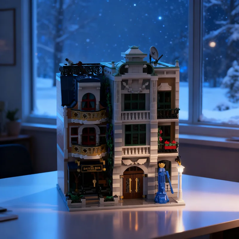 

4054 детали MOC: Модульная модель классицистического здания XIX века, строительные блоки, DIY, креативный подарок, декор для витрин, премиум-класс