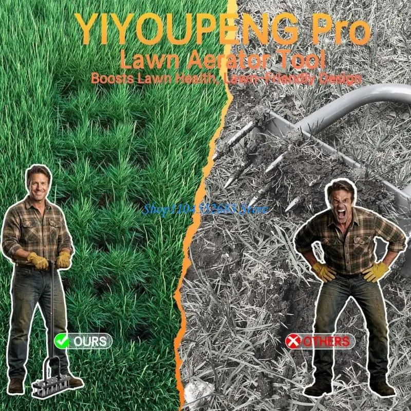 Ergonomic Grass Hole Maker Reinforced Rods For Easy Ground Conditioning 