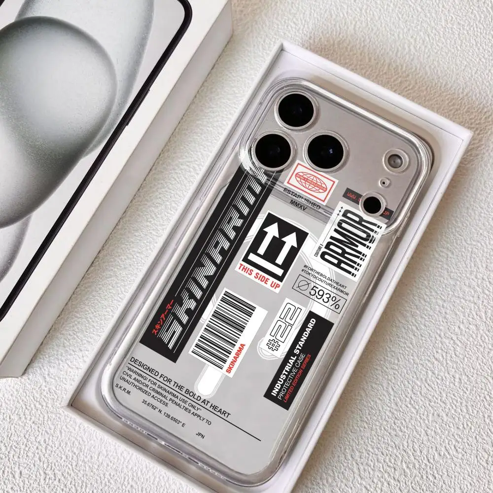 Fashion Street S-Skinarma Phone Case For iPhone 17 16 15 14 13 12 Pro Max Plus With Magnetic Crystal Clear Case Wireless Charge