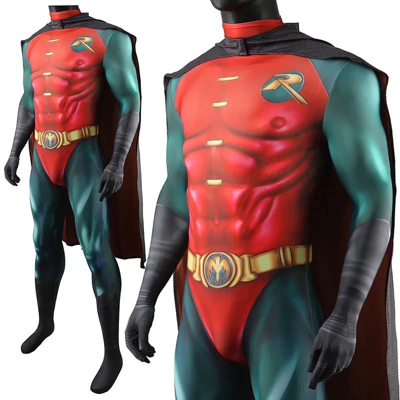 

Bats Man Forever Robin Cosplay Jumpsuit Movie Character Halloween Costume Party Performance Clothing for Adult Kids hf5]]