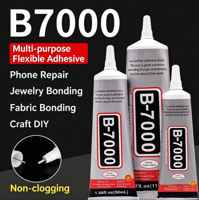 B7000 Jewelry Glue, Rhinestone Inlay Adhesive for Handmade DIY Jewelry, Pearl Earrings & Ornaments