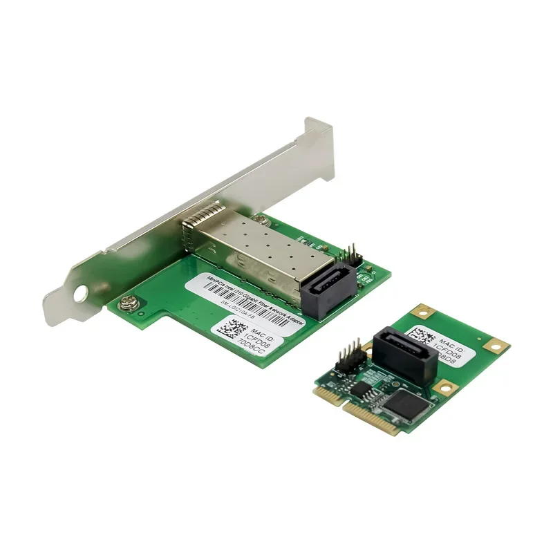MINI PCIE チップインテル I210AS SFP 光ファイバーインターフェイスギガビットイーサネット 1 ポート Lan ネットワークカードアダプタ 10/100/1000Mbps サーバー