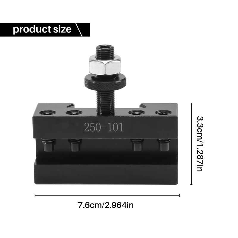 A98E-2PCS Quick Change Turning And Facing Holder 250-101 สําหรับเครื่องกลึง เครื่องมือ Post Holder