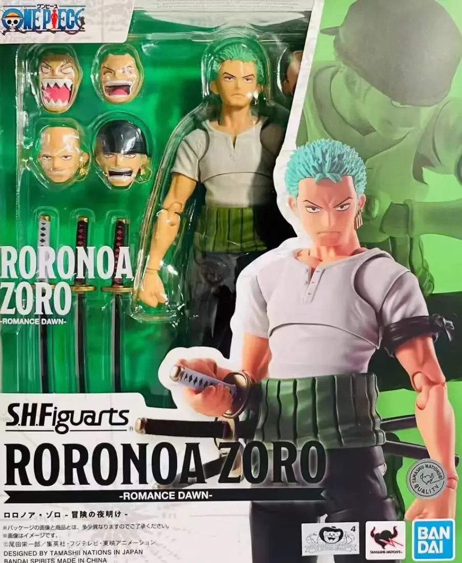 

Bandai Original in Stock SHFiguarts ONE PIECE RORONOA ZORO ROMANCE NOMBRE LUFFY Anime Figura Anime Figure Model Toy Anime Series
