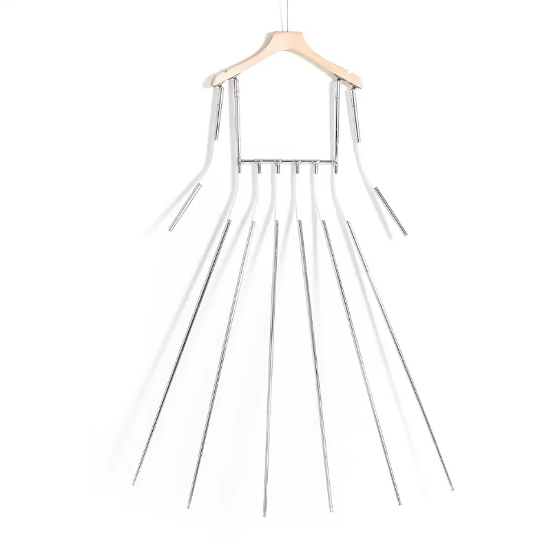 

Multi-Rod Invisible Dress Styling Hanger | Ideal for Photography, Perfect for Pleat Positioning