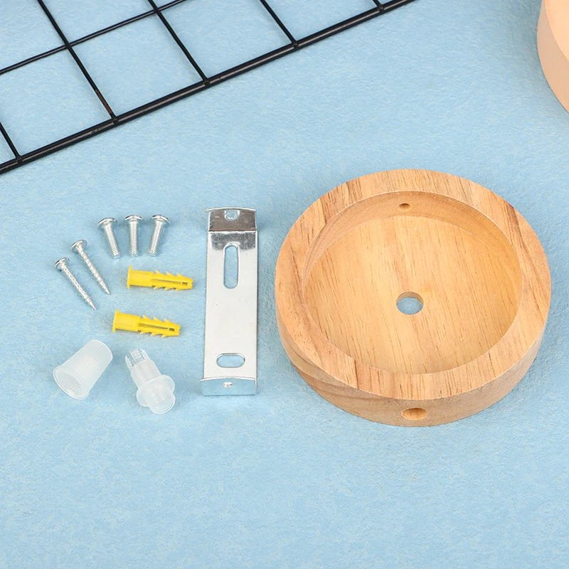 【rrkxa】10 سنتيمتر طقم مظلة ضوء خشبي قواعد مصابيح خشبية لوحة السقف مصابيح الهيكل ملحقات الإضاءة الثريا خمر