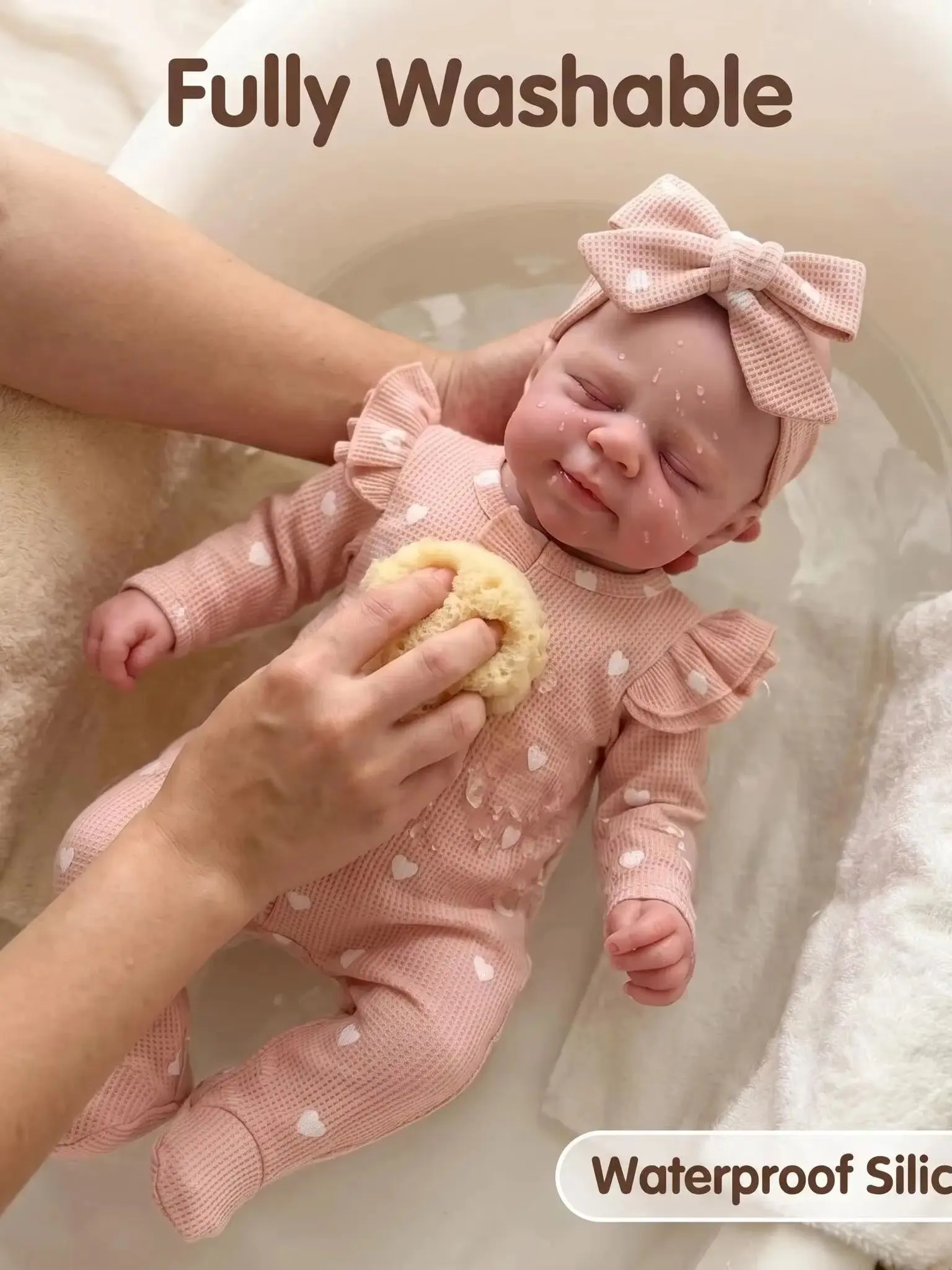 NPK 18 Zoll Platin-Silikon-Babyfigur mit Schnuller, realistische Bebe-Figur mit vollständigem, zu öffnendem Mund, Pascale Sammlerstück