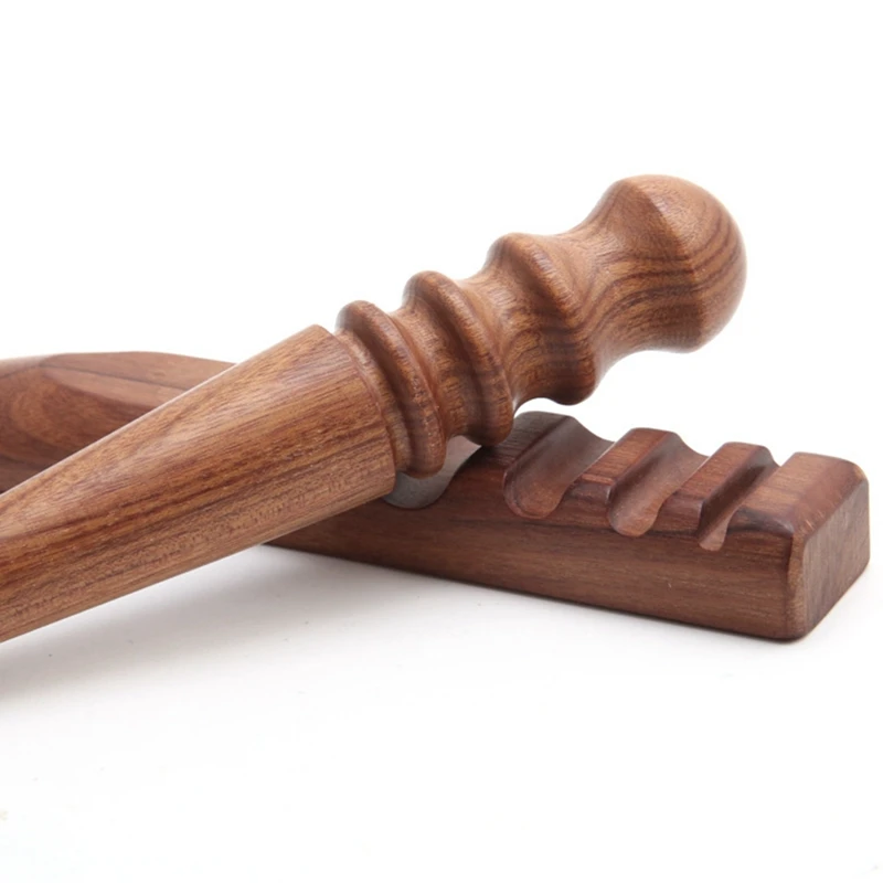 1Set Sandalwood Grinding Rod Wood Grinding Rod Leather Processing Grinding Edge Grinding Tool
