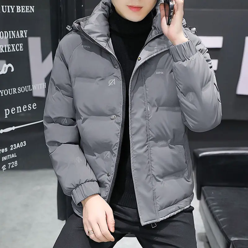 

Мужская толстовка с капюшоном из плотного хлопка с вышивкой, модная, универсальная, свободного кроя, для осени и зимы, повседневная верхняя одежда MP2677