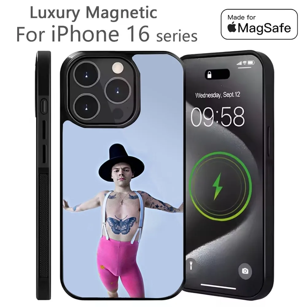 

H-HaRRyS-S Singer S-Styles-S Phone Case For iPhone 16,15,14,13,12,11,Plus,Pro,Max Mini Magsafe Magnetic Wireless Charging