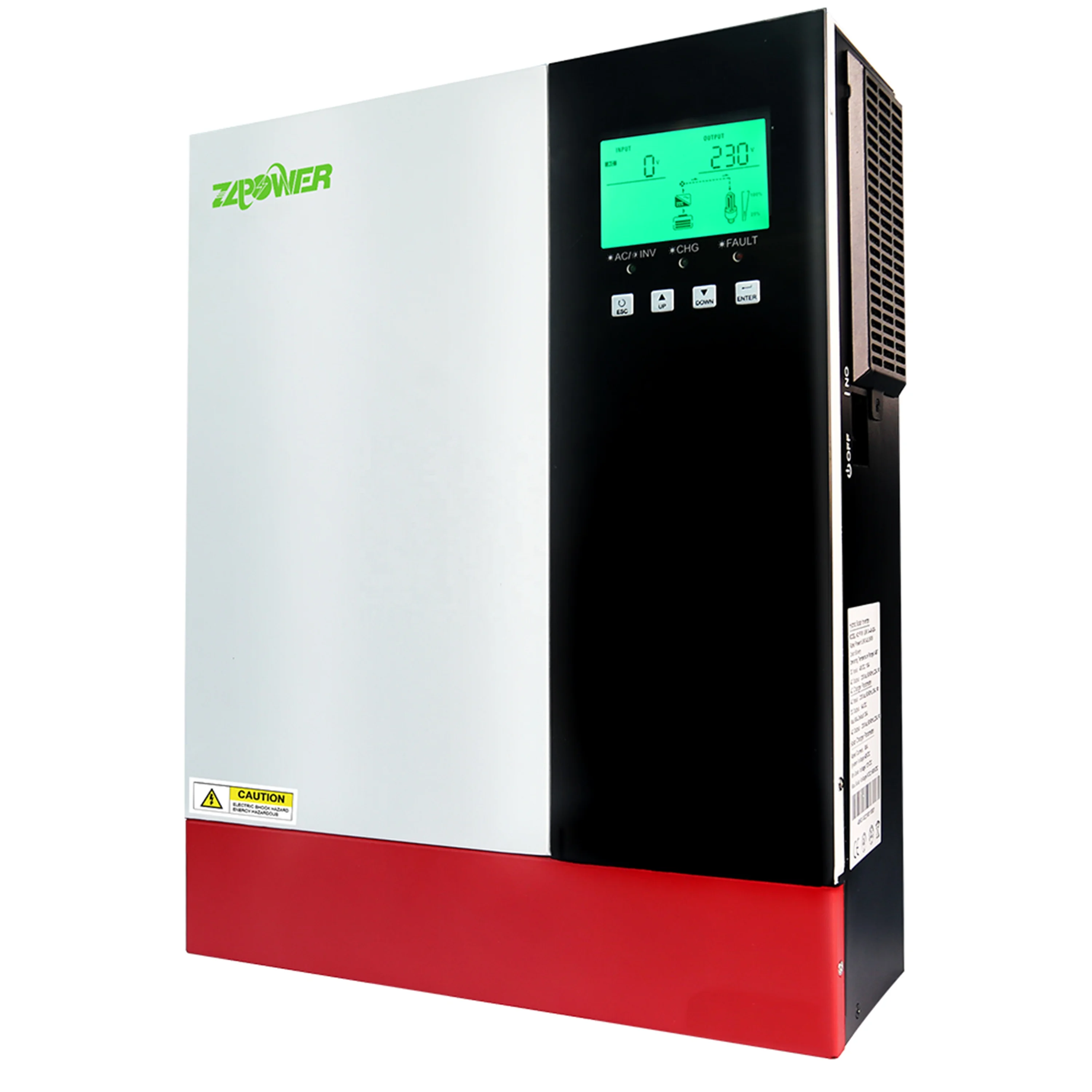 Onduleur hybride à onde sinusoïdale pure avec chargeur, 48V DC, 220V, 3500 kW, W, parallèle, haute fréquence, climatiseur solaire