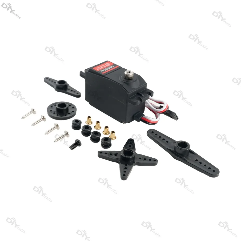 DS4125 25KG Flaches Digitales Servo Kurzer Körper IP67 Wasserdicht 180 270 360 Grad 7,4V Kunststoffgehäuse Stahlgetriebe – Detail 3