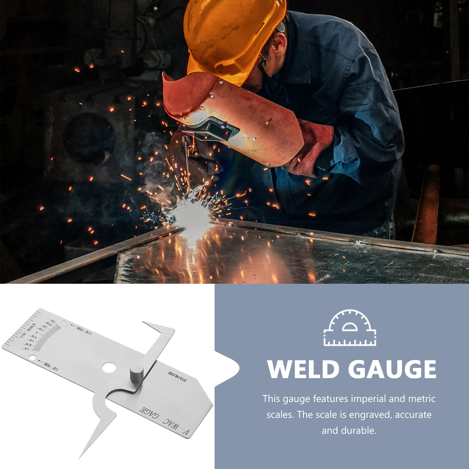 

Fillet Weld Gauge Thickness Measurement Tool for Shipbuilding Boilers Bridges Oil Pipelines Welding