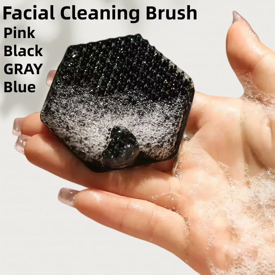 New Soft Silicone Exfoliating Brush Cleanser Manual Body Cleansing Scrubber Shower Gentle Massage Bath Brush Bathroom supplie