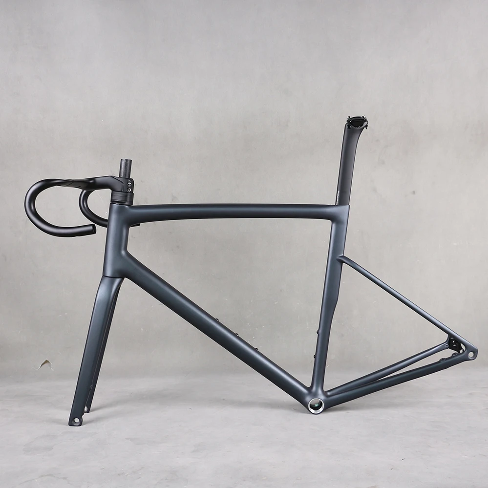 

YTYIN Super Light Disc Road Bicycle Carbon Frame Bike 700*32C Full Toray T1000 870G Flat Mount Brake UDH Frameset YS3428 TT-X70