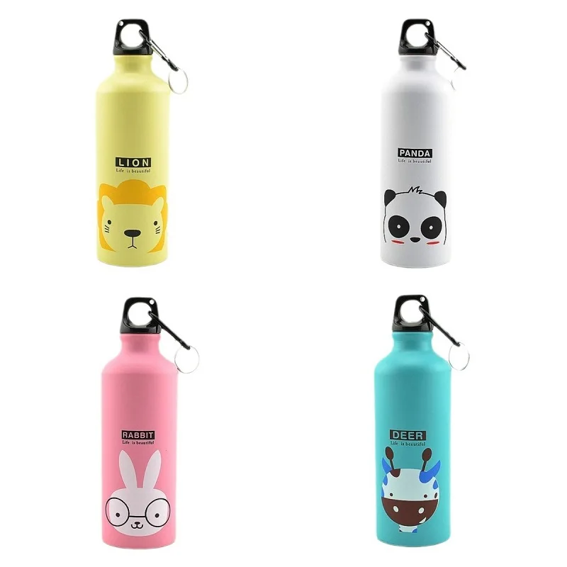 

500ml Lovely Animals Creative Gift Outdoor Portable Sports Cycling Camping Hiking Bicycle School Kids Water Bottle Cocktail Set