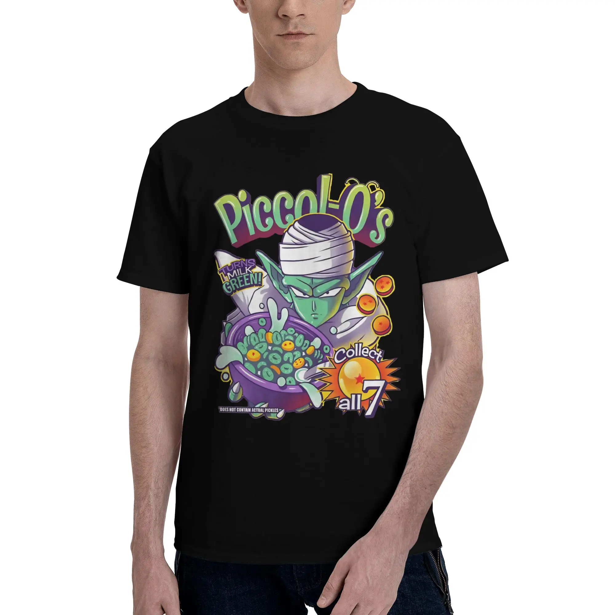 Camiseta gráfica de algodón 100% de Piccolos Cheerios, camisetas Bandai Dragon Ball para hombre