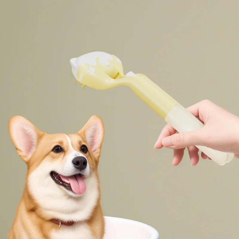 

Щетка для ухода за домашними животными со спреем, портативная расческа для ванны для домашних животных, инструмент для удаления волос для кошек и собак, массажная расческа с мягкой щетиной для выпадения