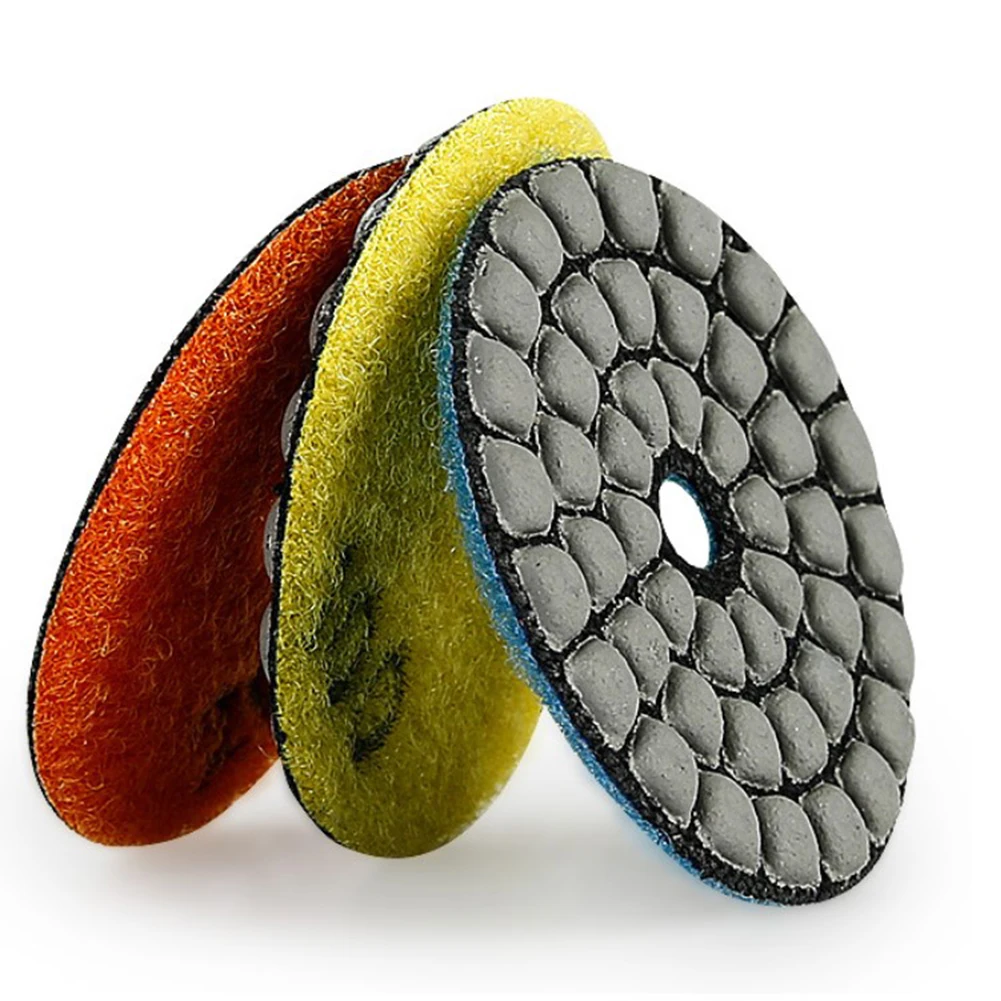 1pc 2 Inch 50mm Emery Dry Polishing Pad Disc For Granite Marble Quartz Glass Stone Sanding Random Color