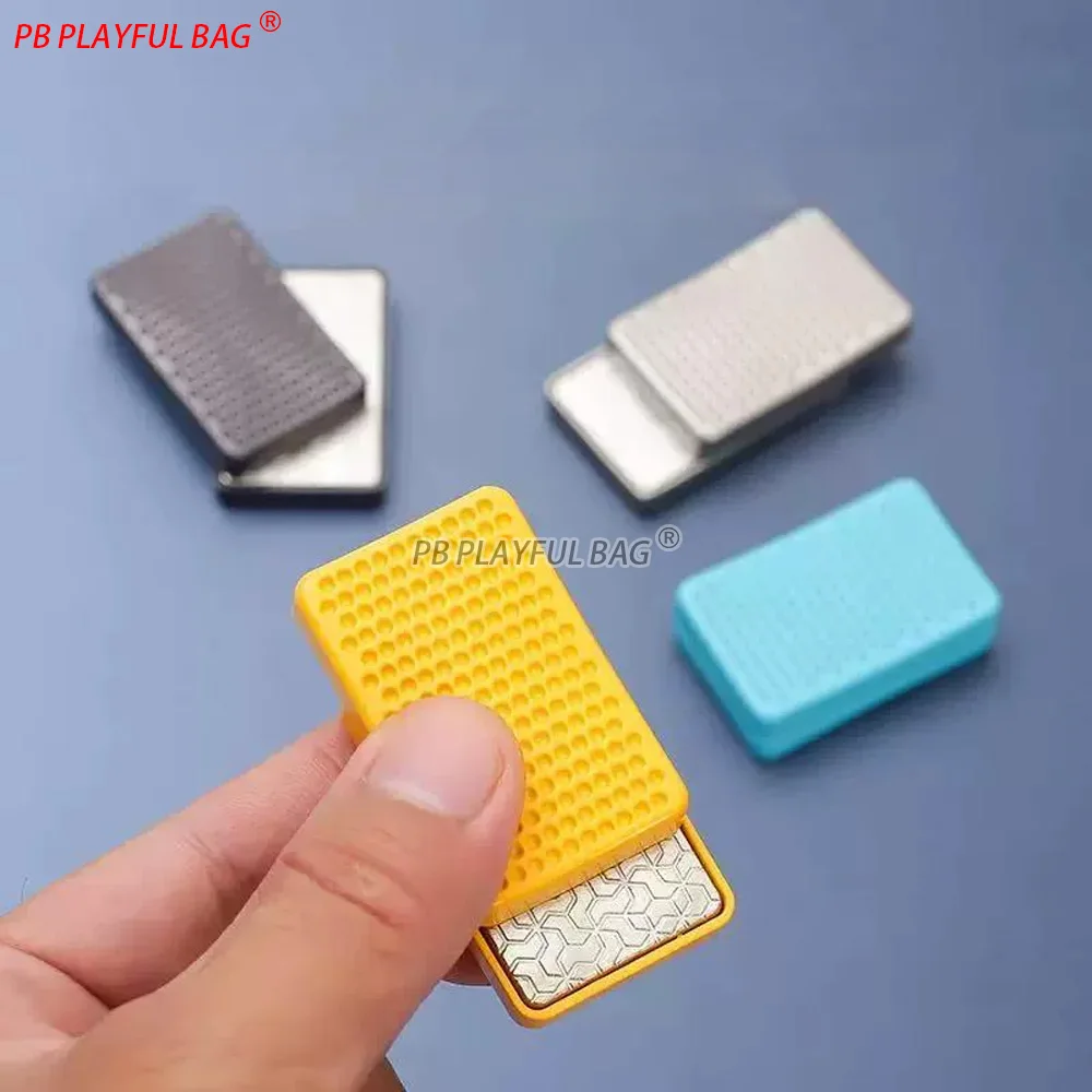 Honeycomb EDC Magnetic Slider Infinite Sliding Metal Push Plate Fidget Toy Stress Relief Tool for Anxiety & Focus TS53