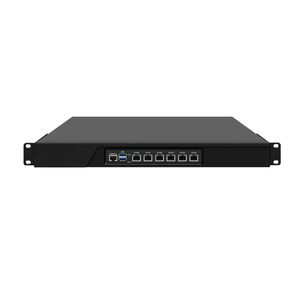 1U 19 Inch Rack Mount Firewall Appliance,Intel Core I5/I7,HUNSN RJ30k,VPN,Network Router, AES-NI, 6 x 2.5GbE 226-V, Console,VGA