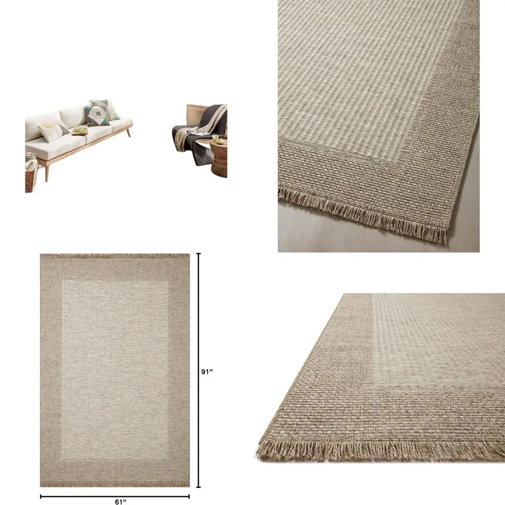 Russet 5'1 x 7'7 Indoor/Outdoor Collection DAW-06 Area Rug