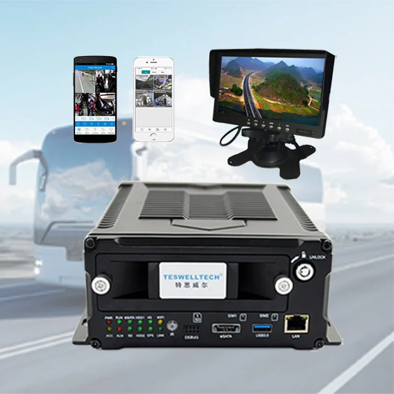 

Professional 8CH Vehicle DVR 4G LTE WiFi Live View Dual Storage AHD 1080P System for Fleet Bus Truck Monitoring