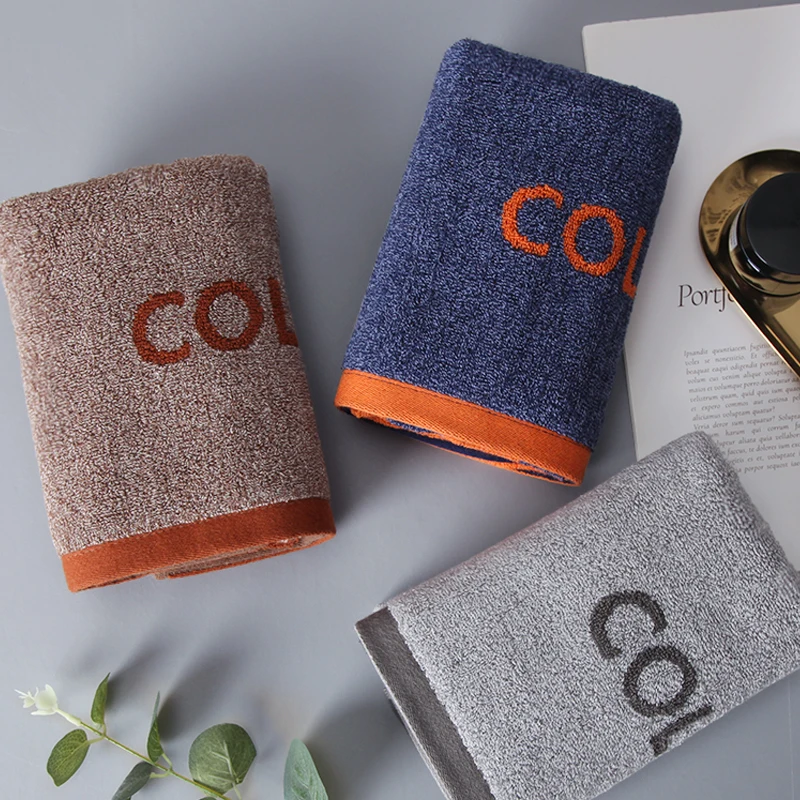 Pure cotton towel for men, household face towel, adult thickened all-cotton absorbent bath towel that is not easy to shed